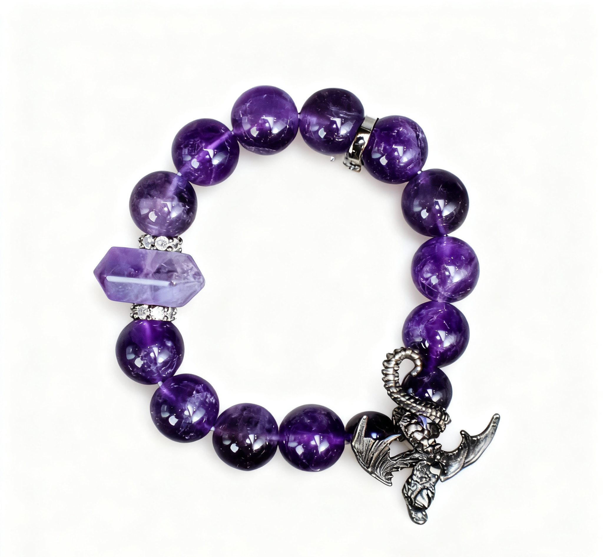NATURAL PLUM BLOSSOM TOURMALINE ENERGY BRACELET